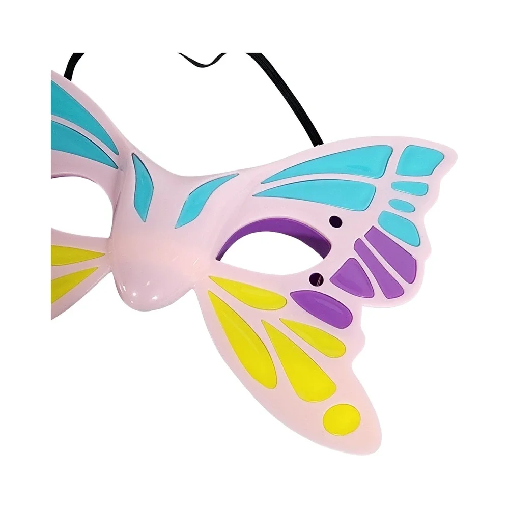 Light‎ Up Butterfly Mask LED Multicolor Plastic Costume Accessory